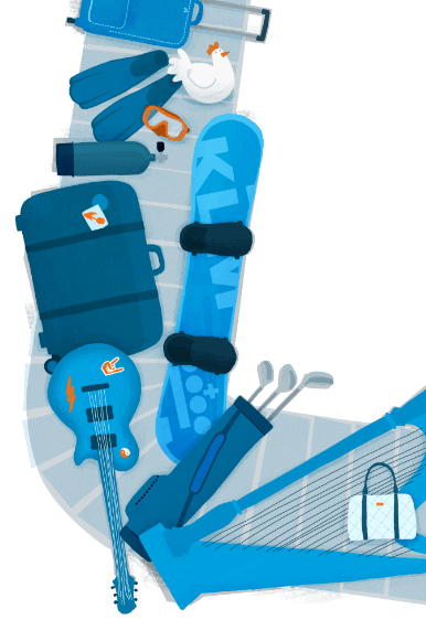 KLM illustration style - bagage
